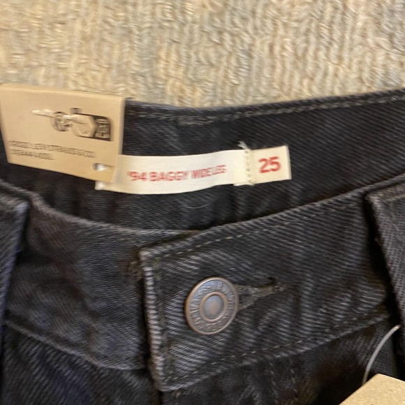 Levi's Black Wide Leg Jeans - Picture 5 of 14